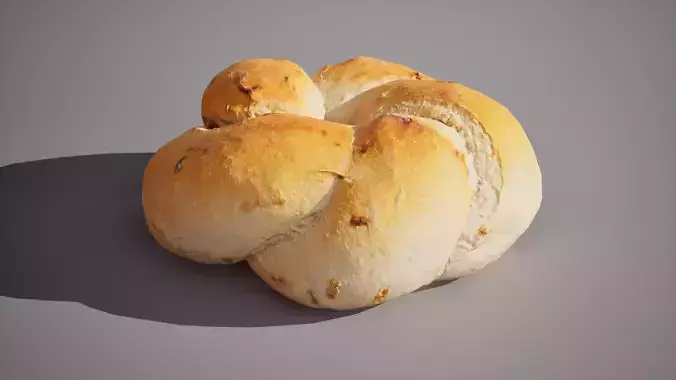 Bread with onions 5K triangles 4K PBR textures