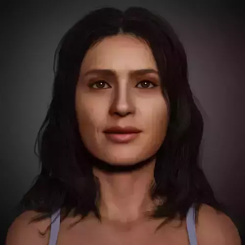 Salma Hayek Character Low-poly 3D model