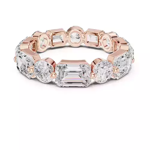 Emerald Eternity Band Ring 3dm stl renders animation