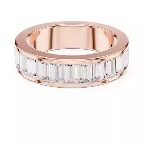 Baguette Eternity Band Ring 3dm stl renders animation videos