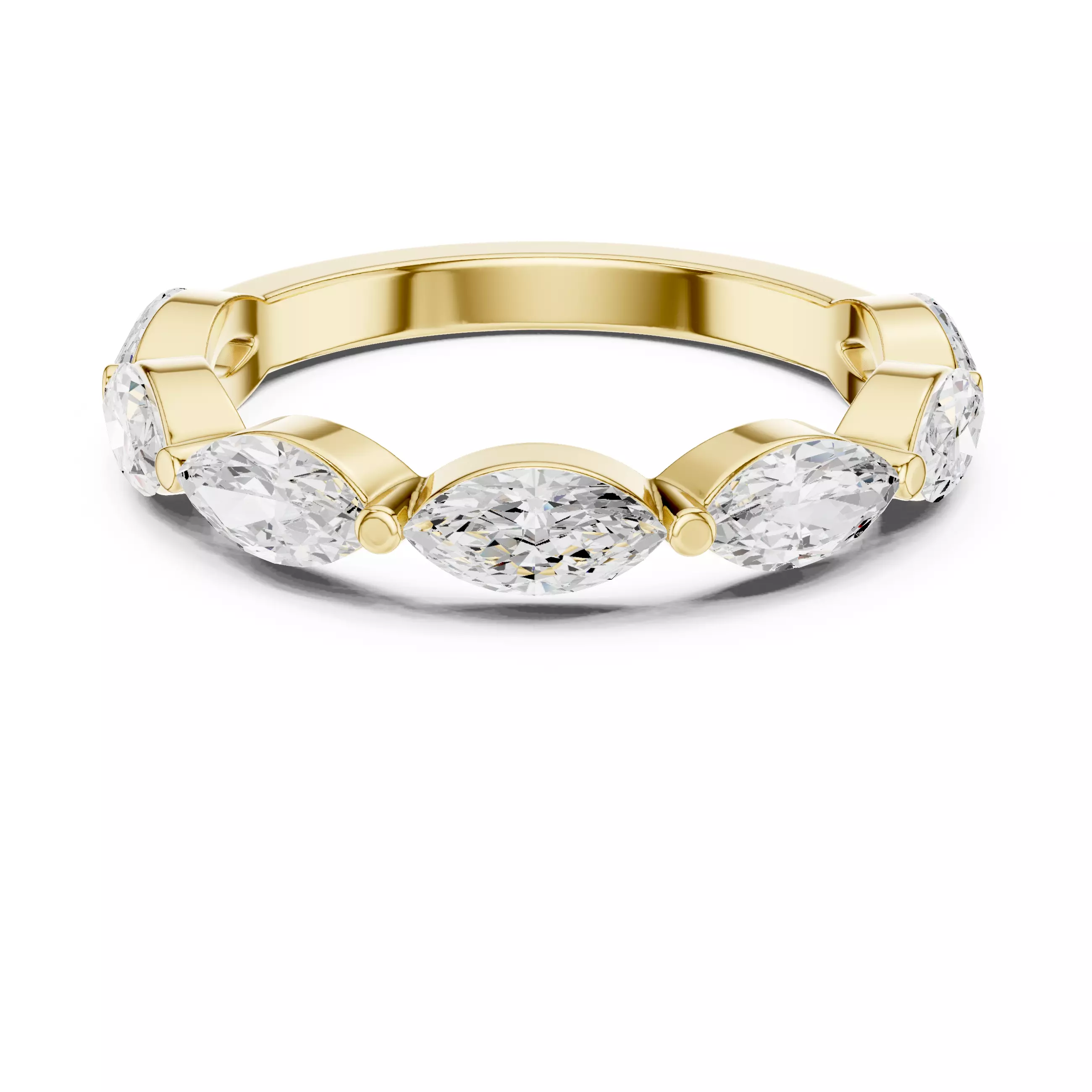 Marquise Eternity Band Ring 3dm stl renders animation 3D print model_13