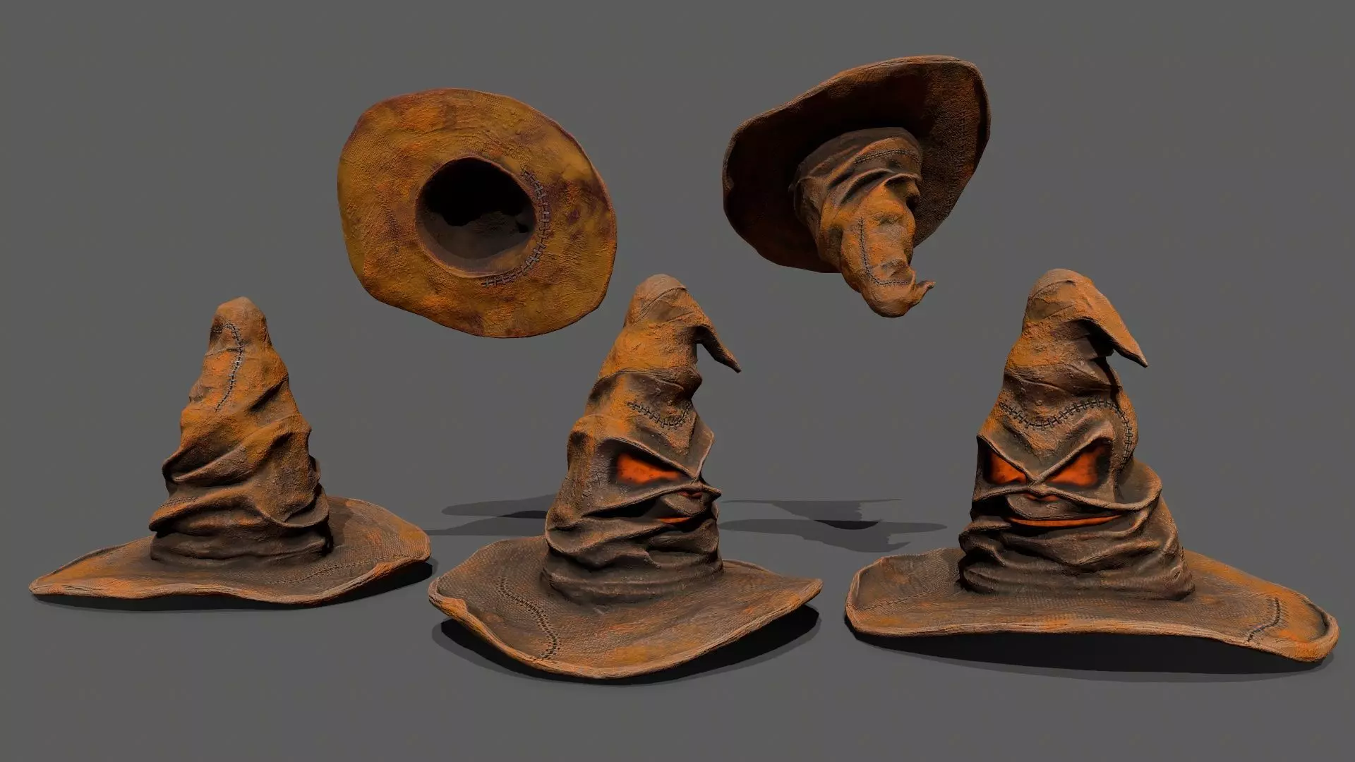 Halloween Hat Low-poly 3D model_0