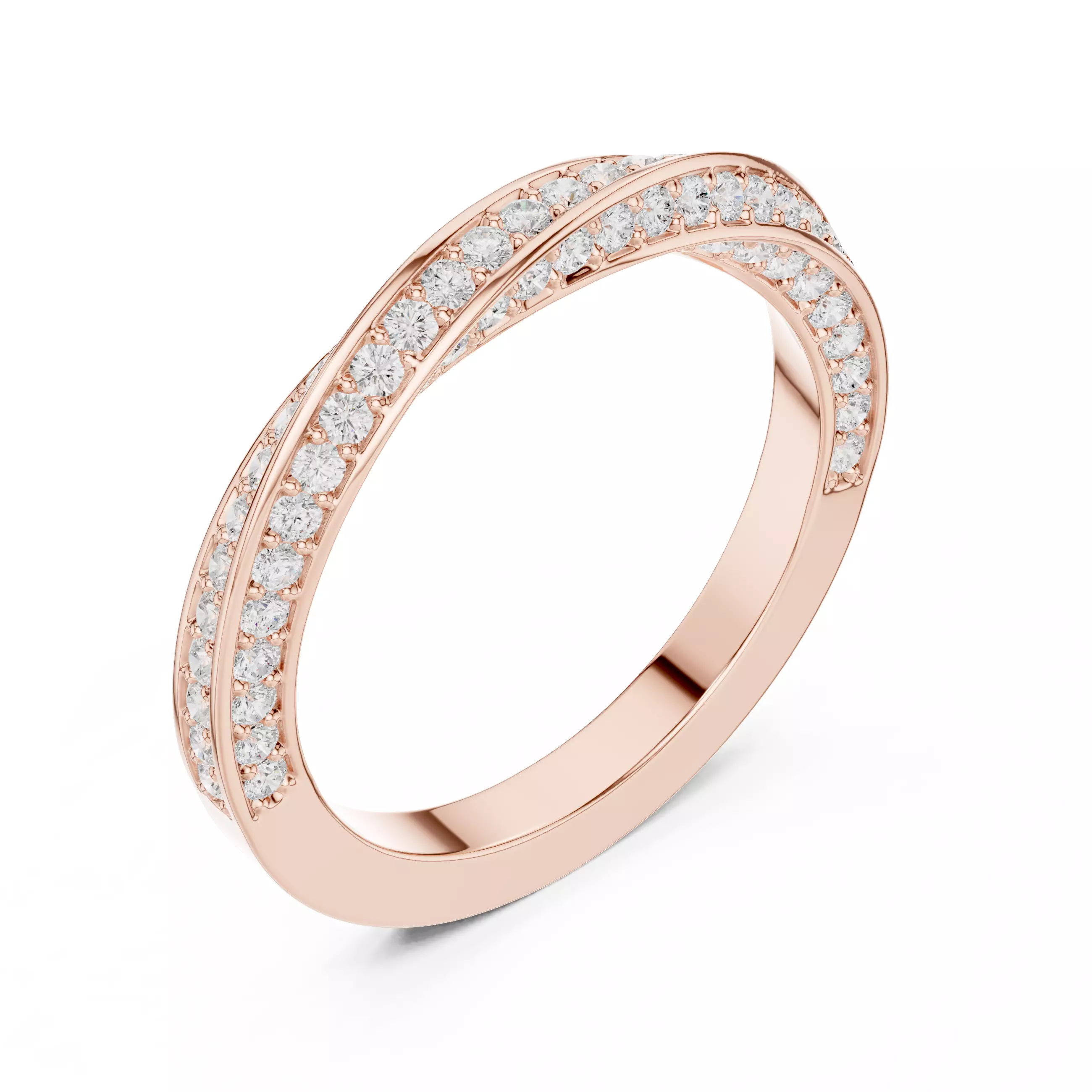 Twisted Eternity Band Ring 3dm stl renders animation videos 3D print model_4