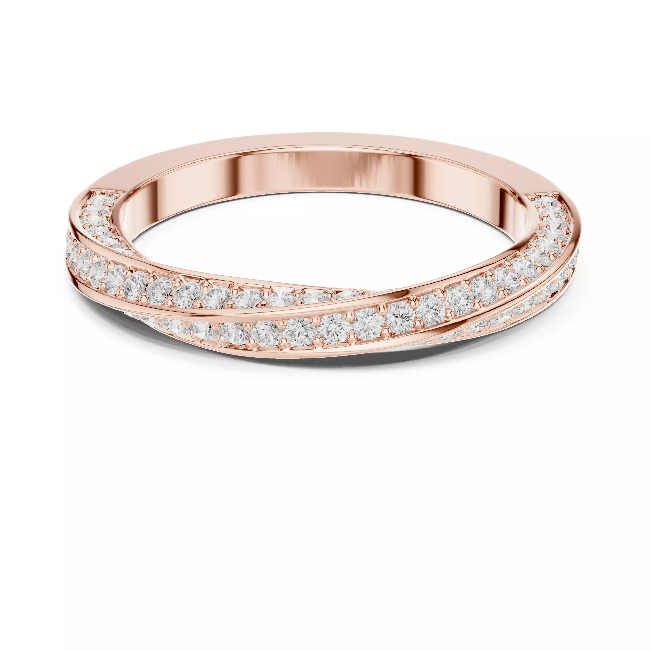 Twisted Eternity Band Ring 3dm stl renders animation videos 3D print model_0