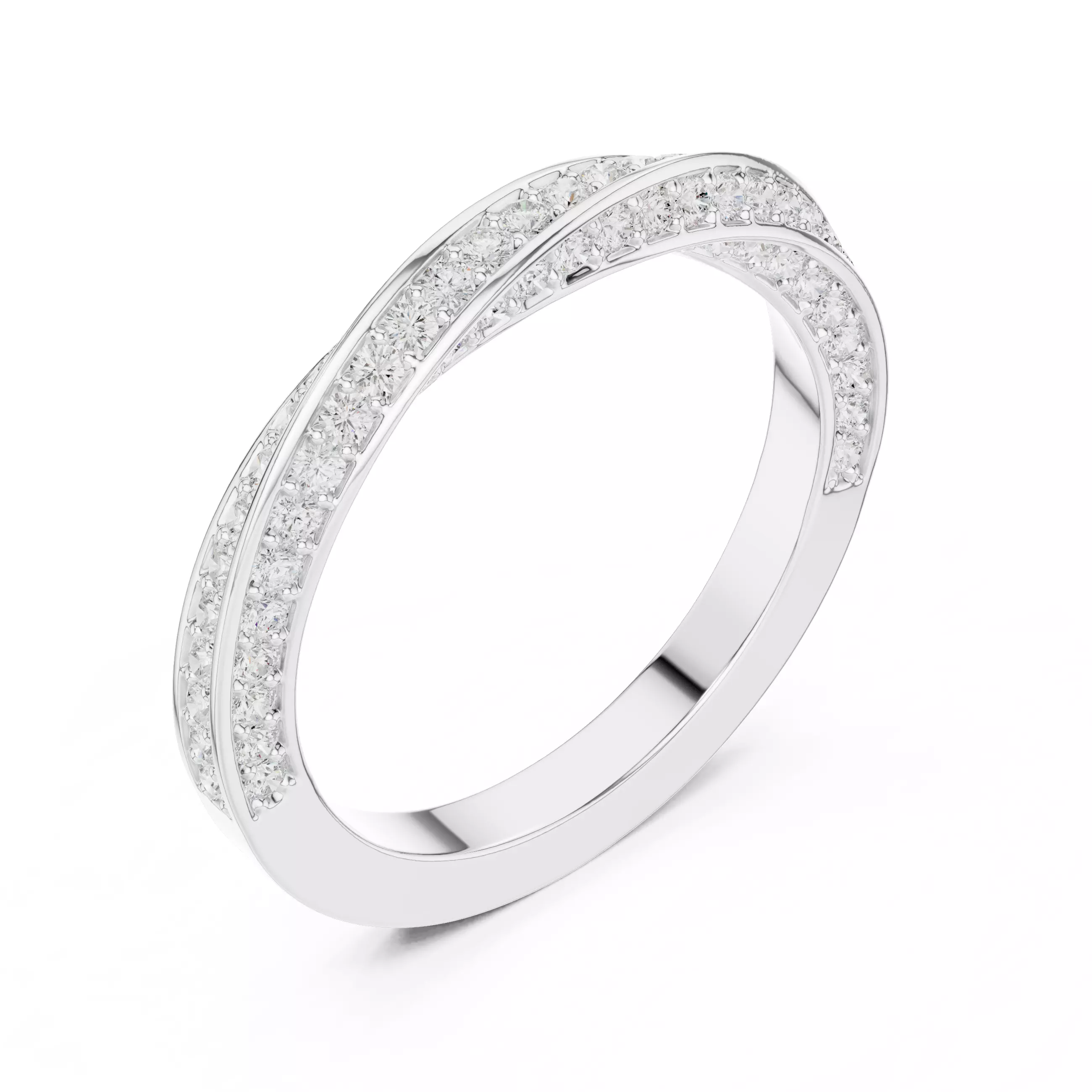 Twisted Eternity Band Ring 3dm stl renders animation videos 3D print model_7