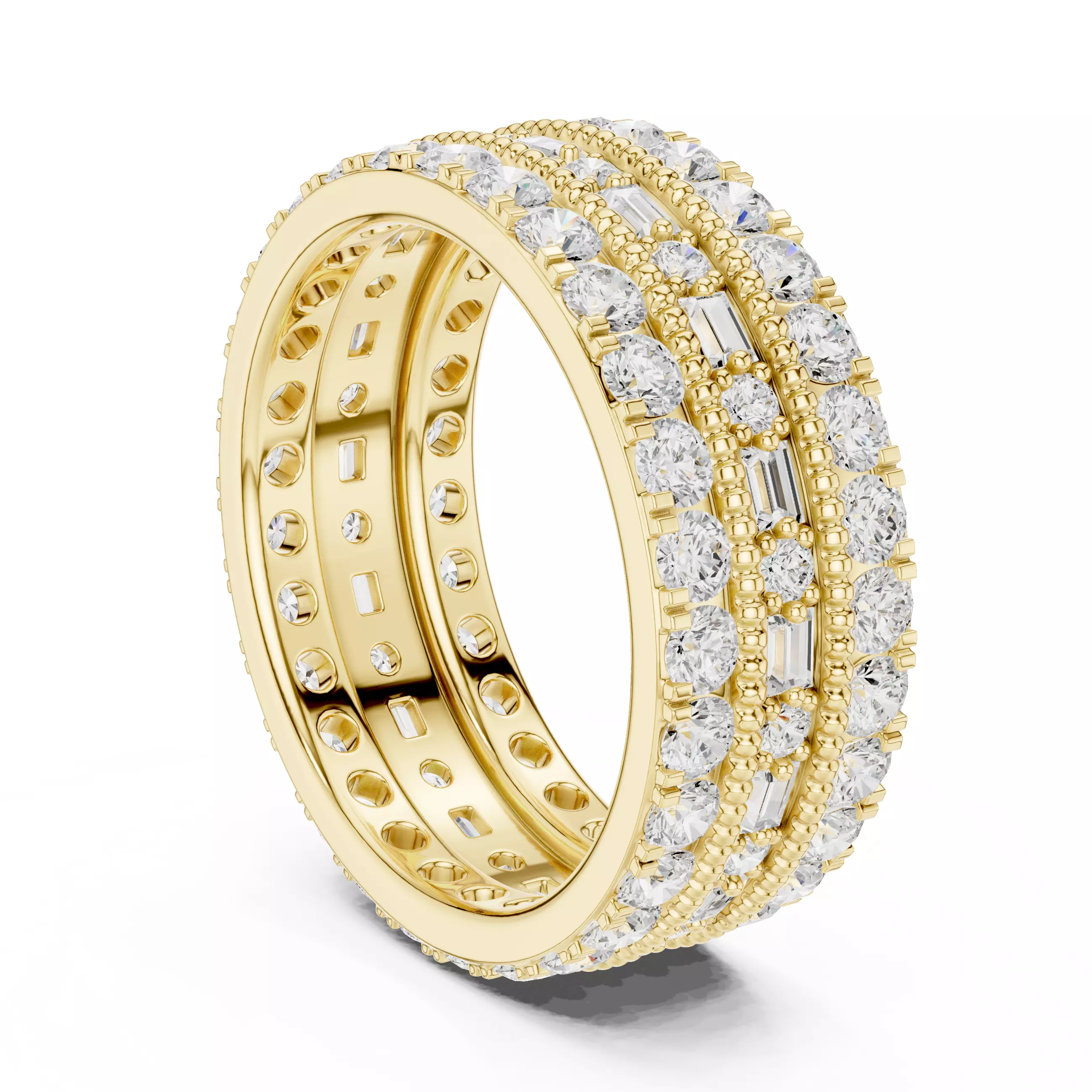 Tri Eternity Band Ring 3dm stl renders animation videos 3D print model_10