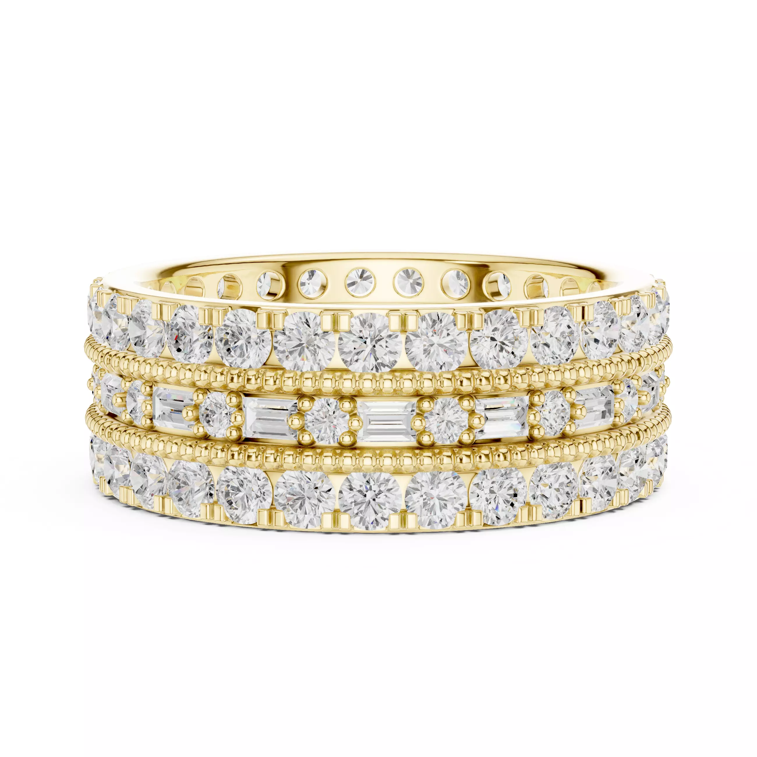 Tri Eternity Band Ring 3dm stl renders animation videos 3D print model_12