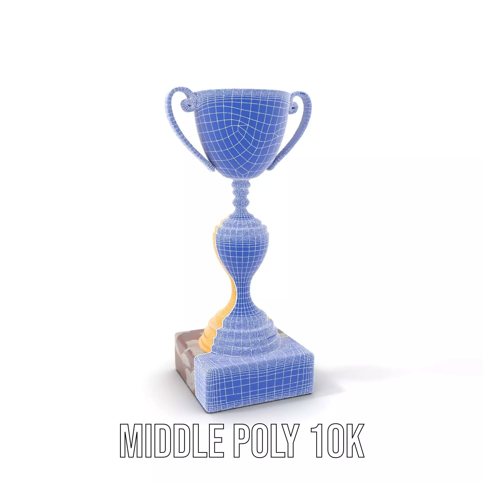 Elegant Gold Trophy model pack Low-poly 3D model_27