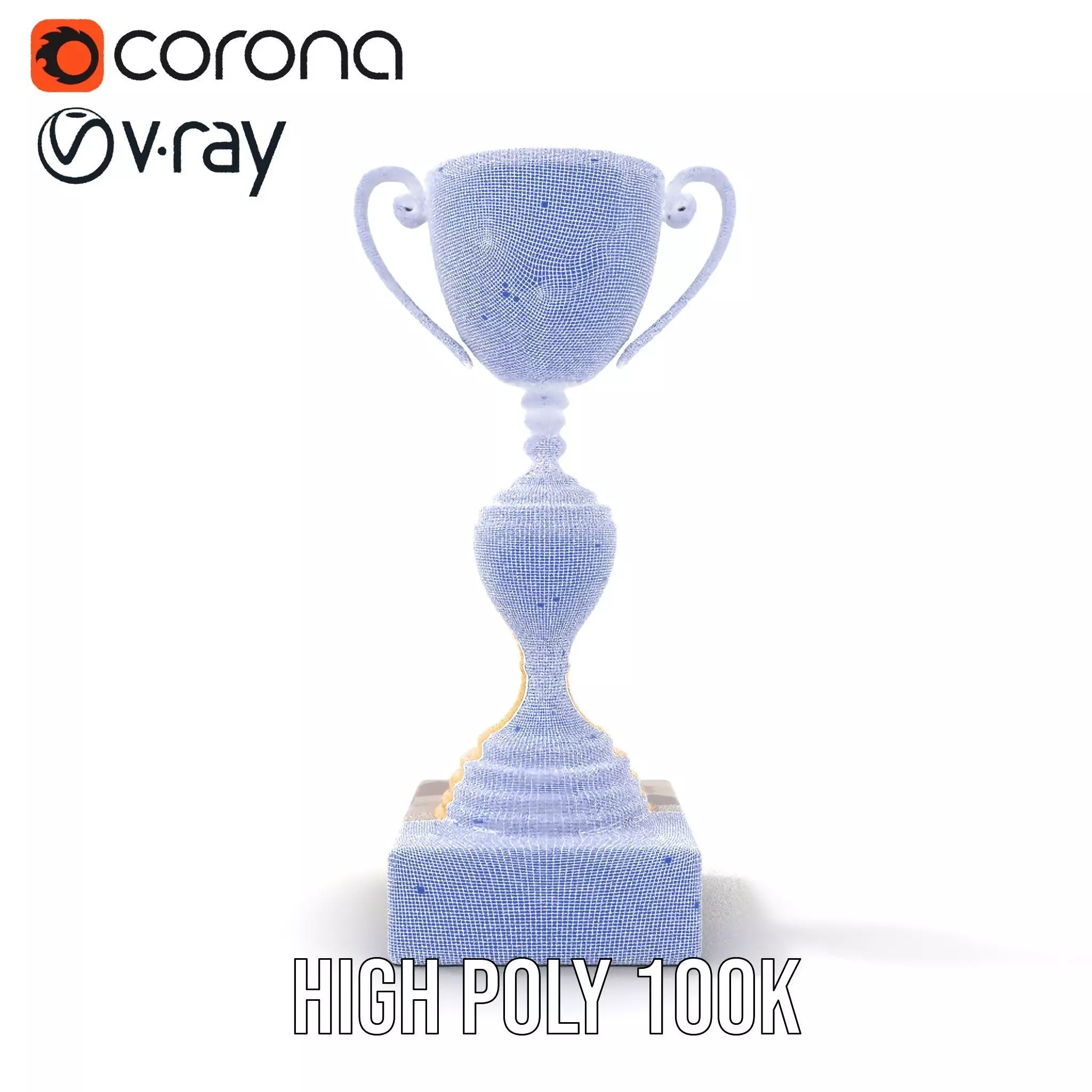 Elegant Gold Trophy model pack Low-poly 3D model_29