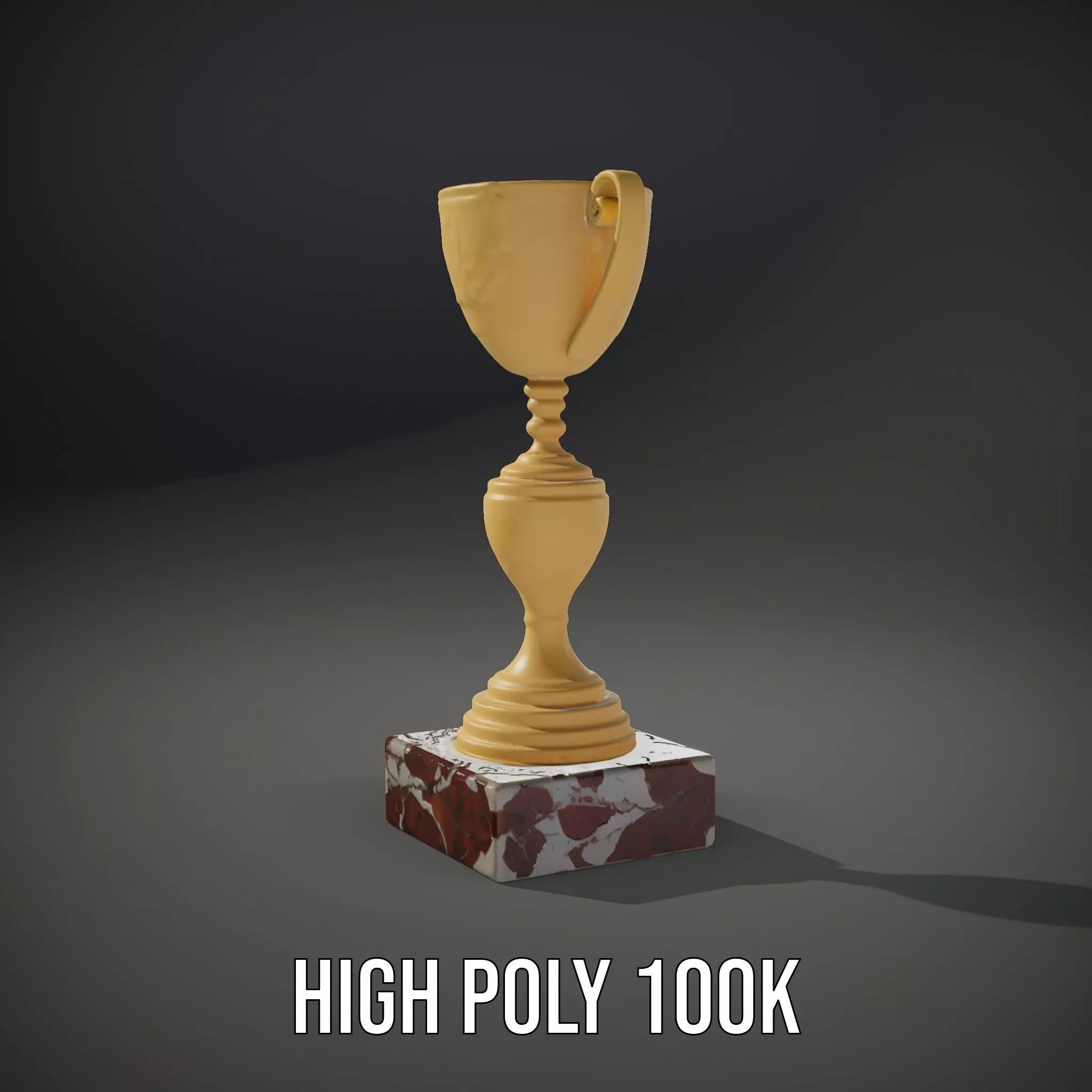 Elegant Gold Trophy model pack Low-poly 3D model_10