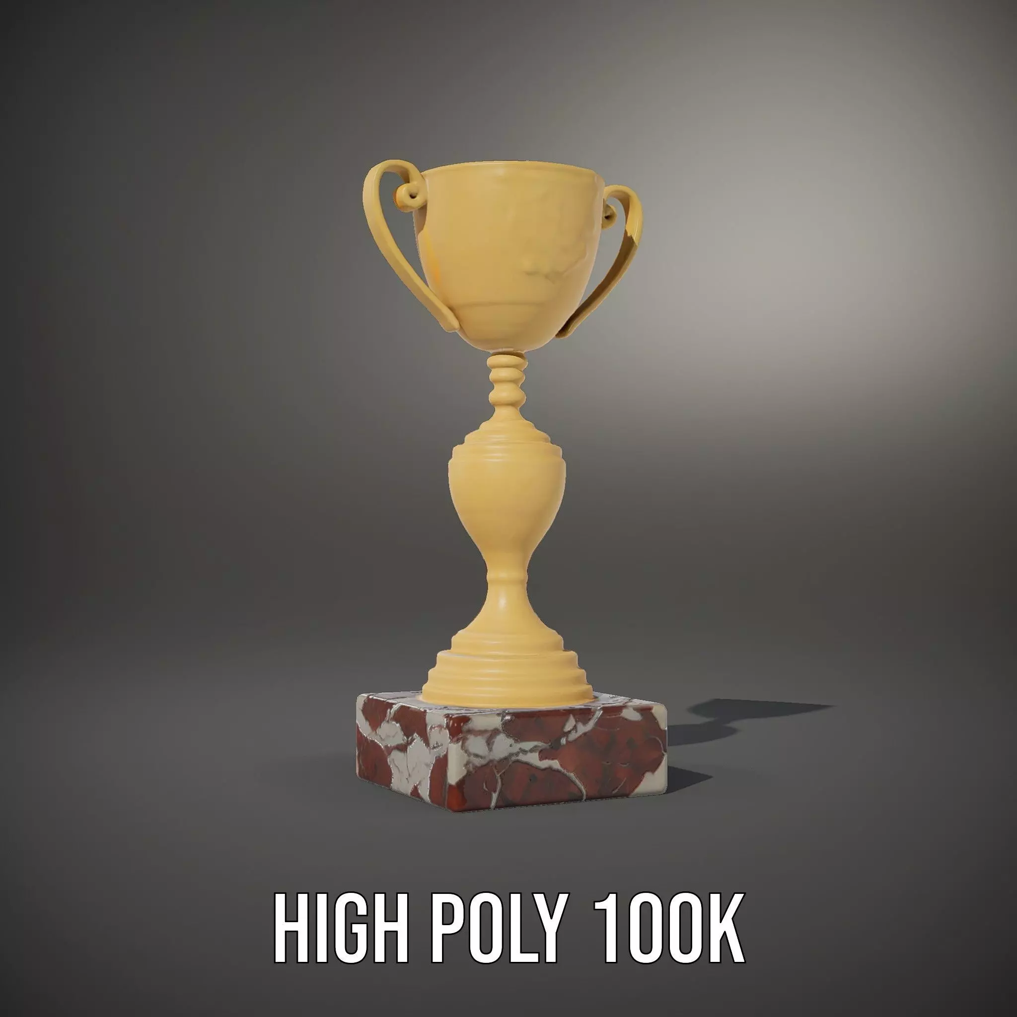 Elegant Gold Trophy model pack Low-poly 3D model_8