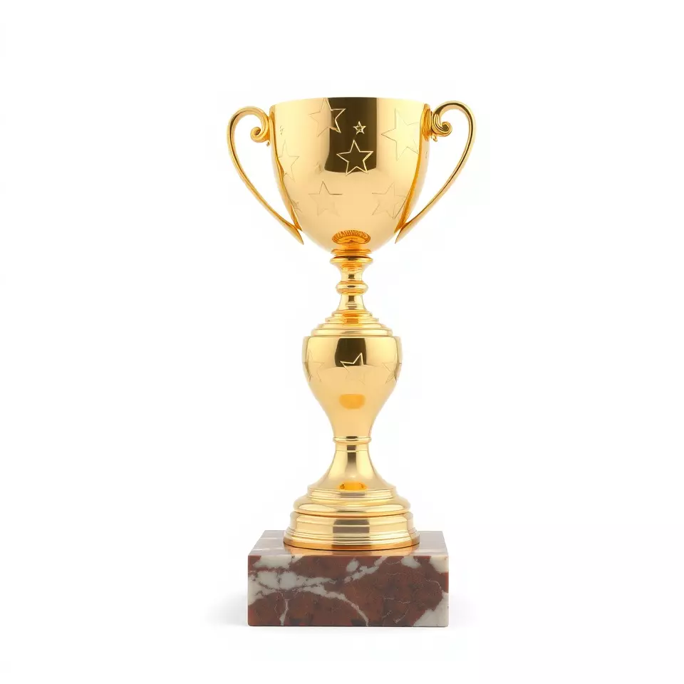 Elegant Gold Trophy model pack Low-poly 3D model_2