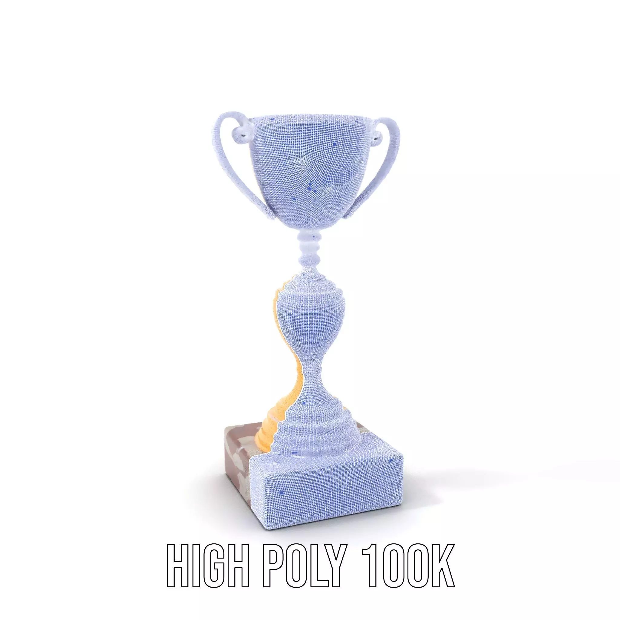 Elegant Gold Trophy model pack Low-poly 3D model_4