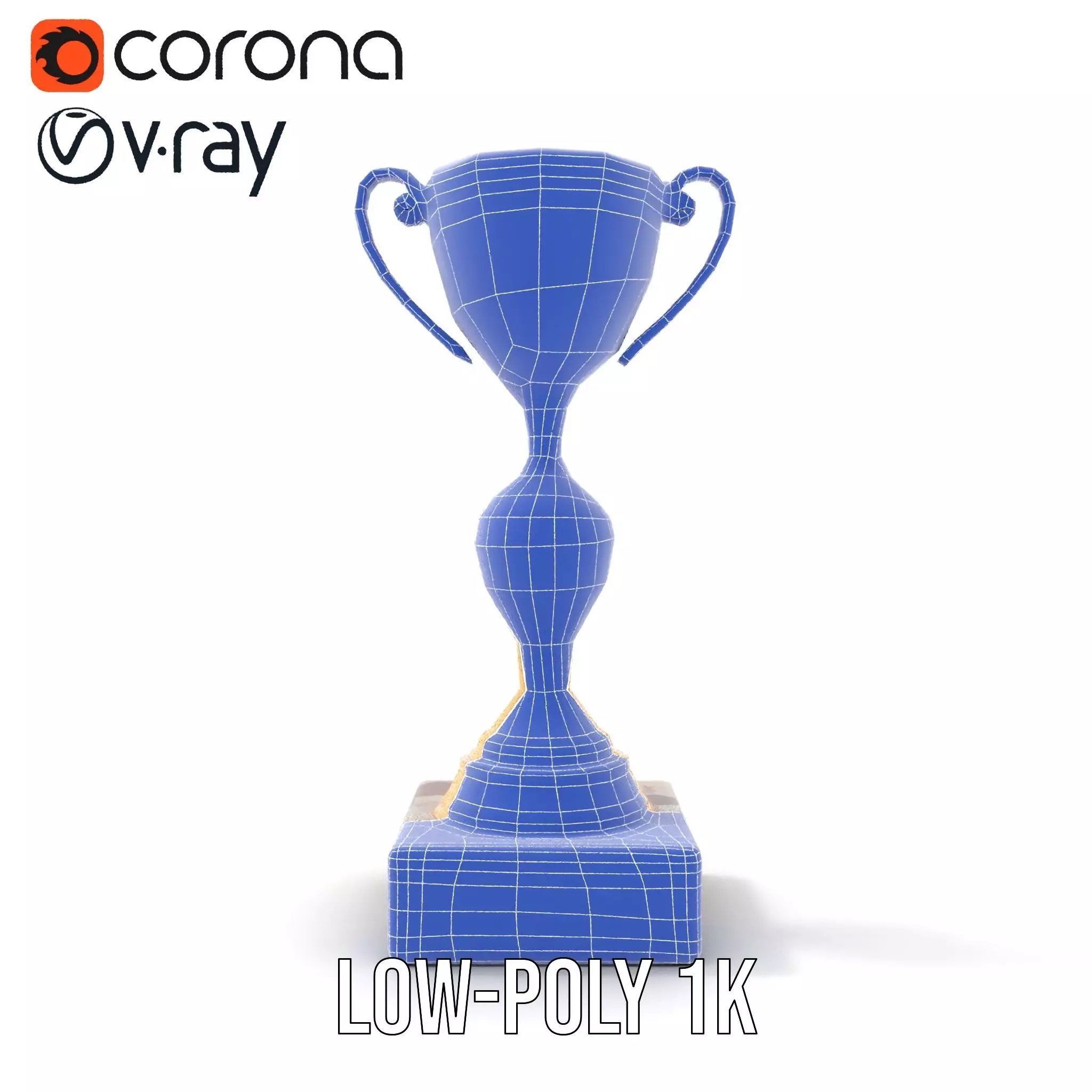 Elegant Gold Trophy model pack Low-poly 3D model_28