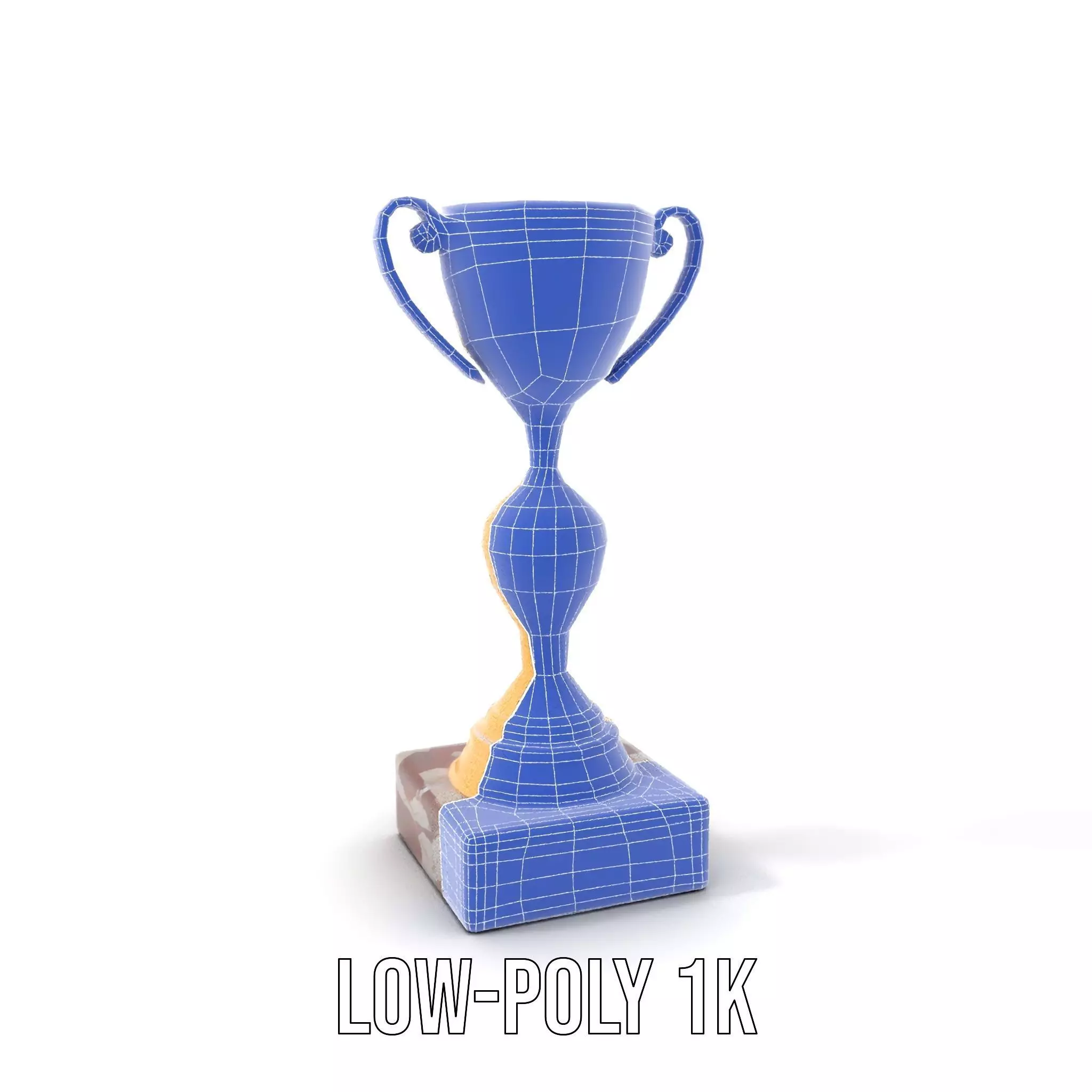 Elegant Gold Trophy model pack Low-poly 3D model_25