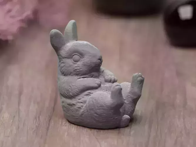 Chubby Bunny Sitting STL