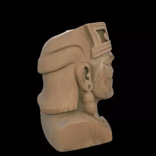 Maori Chief Bust 3D print model_29