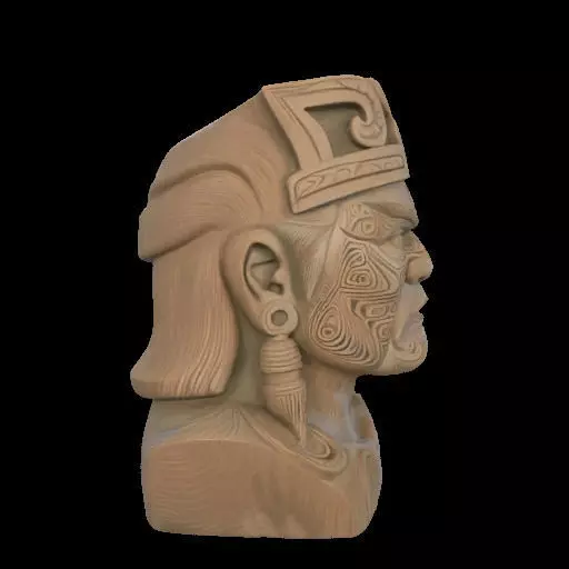 Maori Chief Bust 3D print model_27