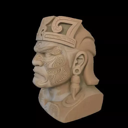 Maori Chief Bust 3D print model_18