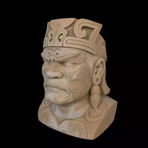 Maori Chief Bust 3D print model_20