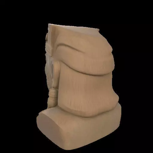 Maori Chief Bust 3D print model_10
