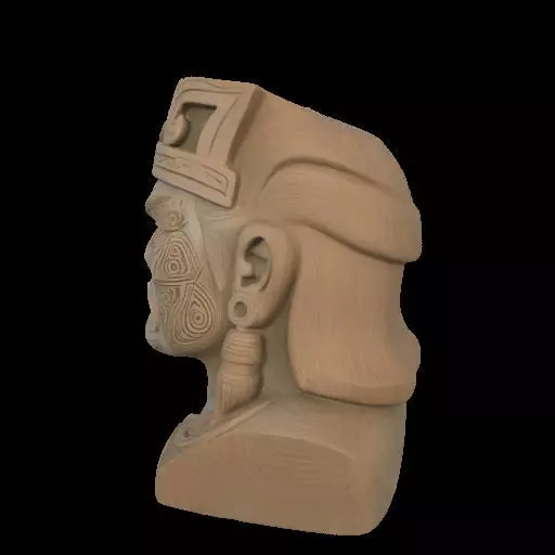 Maori Chief Bust 3D print model_14