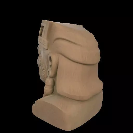 Maori Chief Bust 3D print model_11
