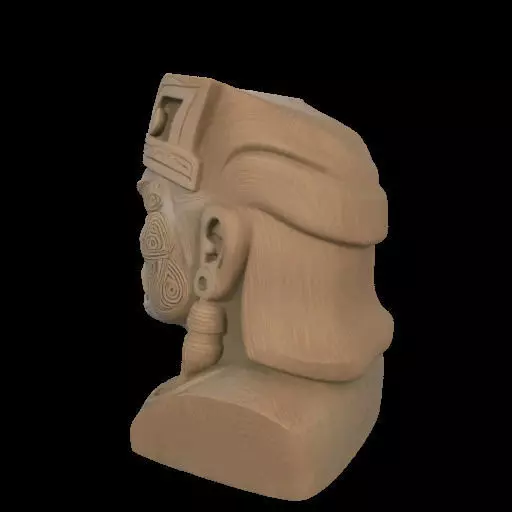 Maori Chief Bust 3D print model_13