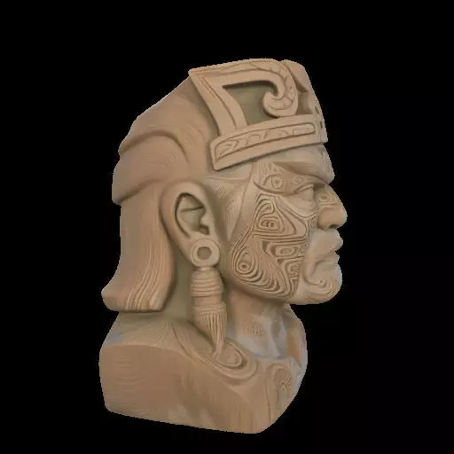 Maori Chief Bust 3D print model_26
