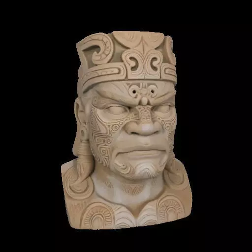 Maori Chief Bust 3D print model_1