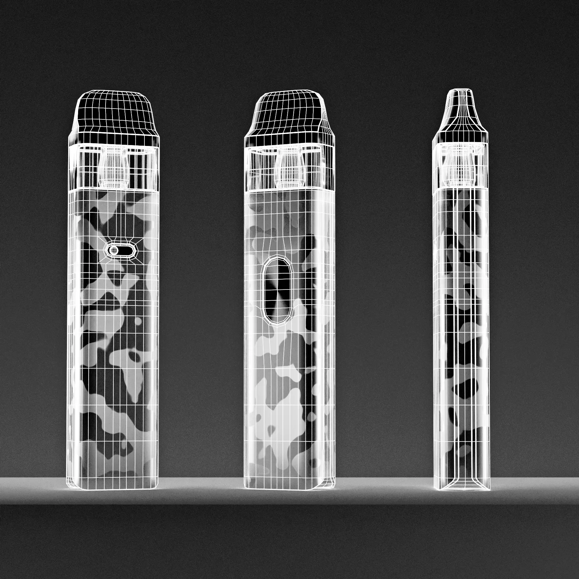 E-cigarette Vape Pod Xros 4 Mini System Low-poly 3D model_3