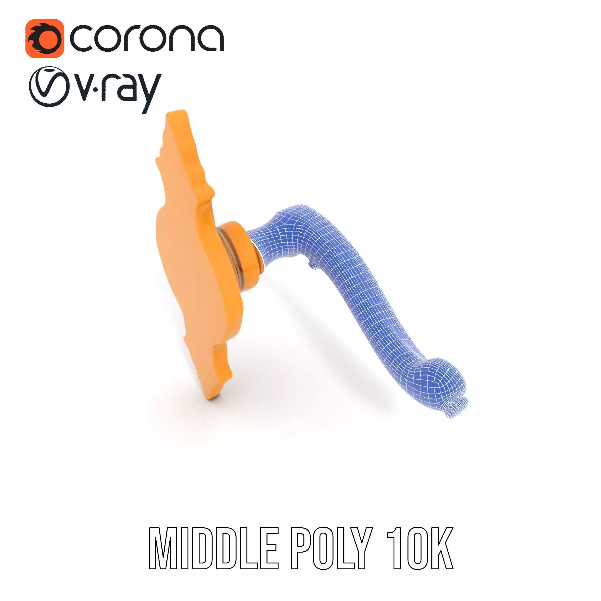 Ornate Gold Door Handle model pack Low-poly 3D model_22