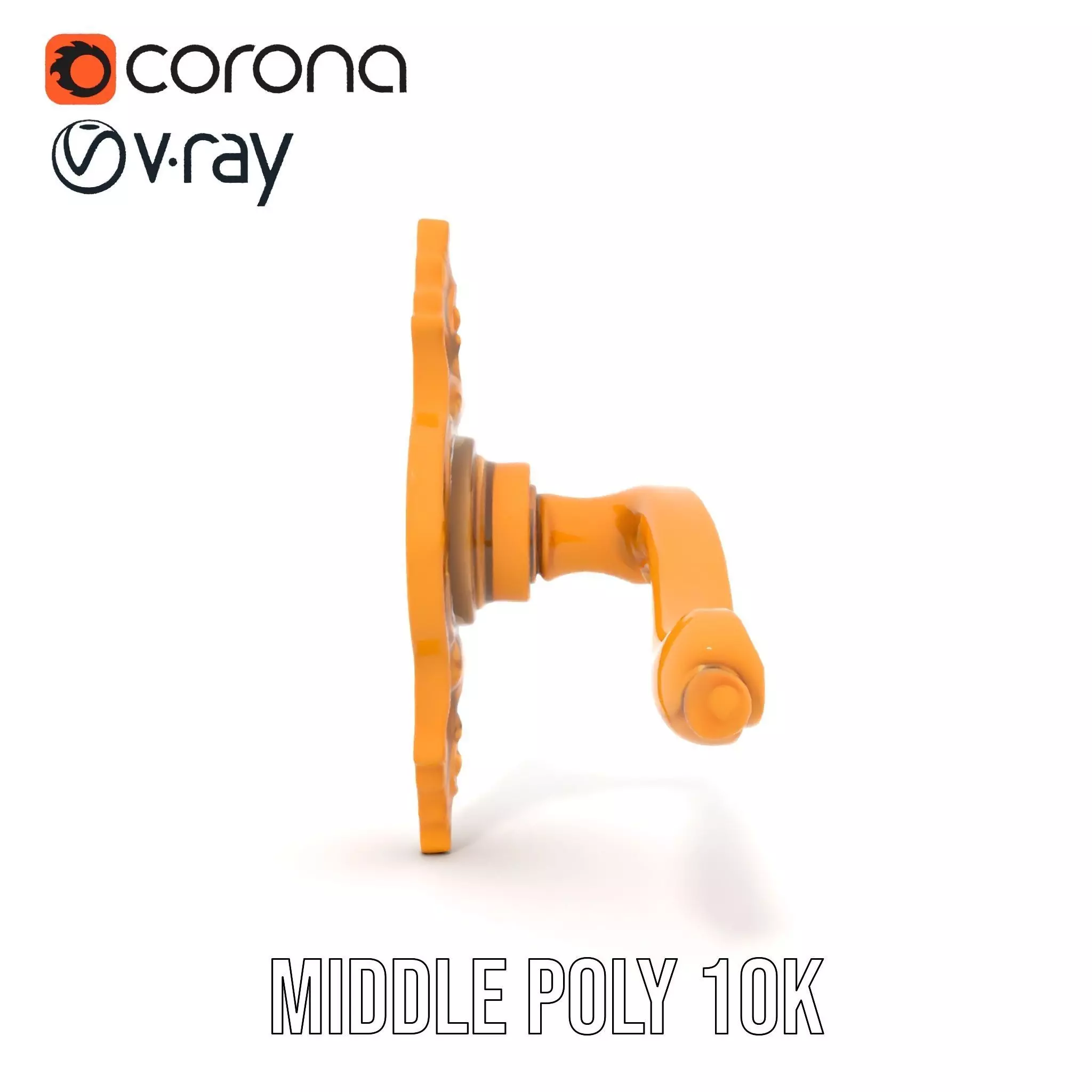 Ornate Gold Door Handle model pack Low-poly 3D model_16