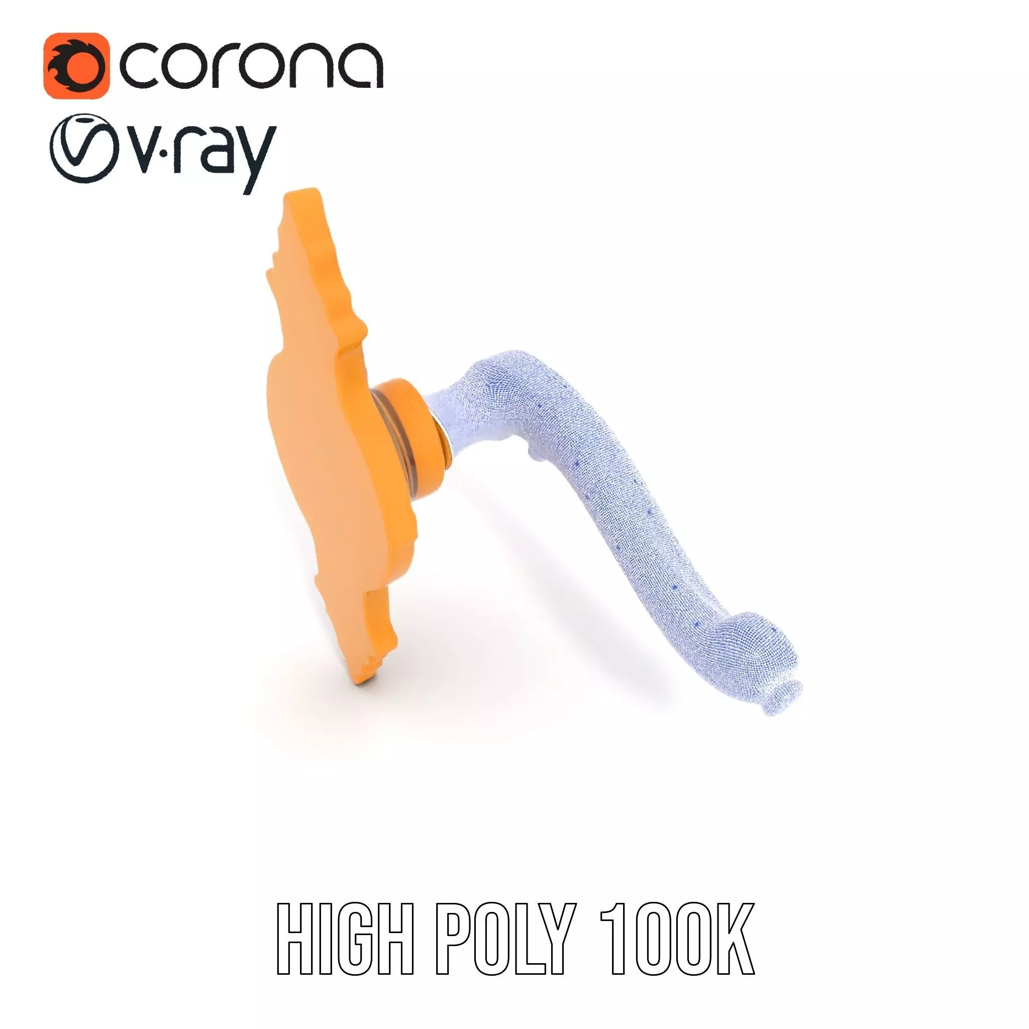 Ornate Gold Door Handle model pack Low-poly 3D model_33