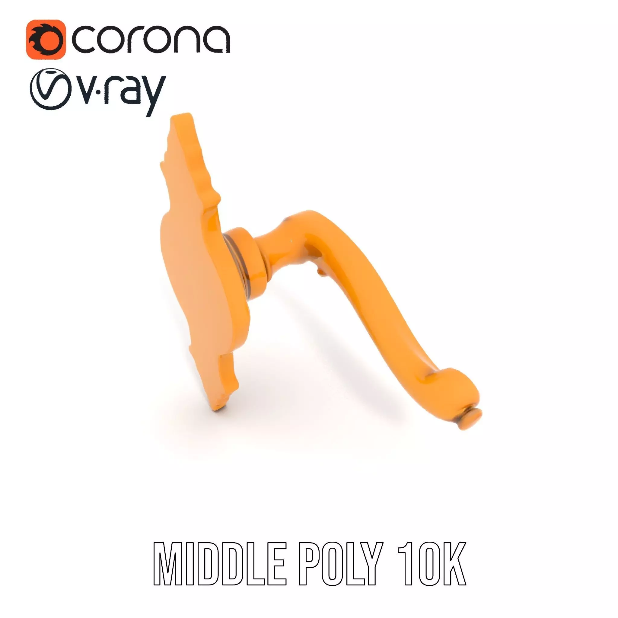 Ornate Gold Door Handle model pack Low-poly 3D model_13