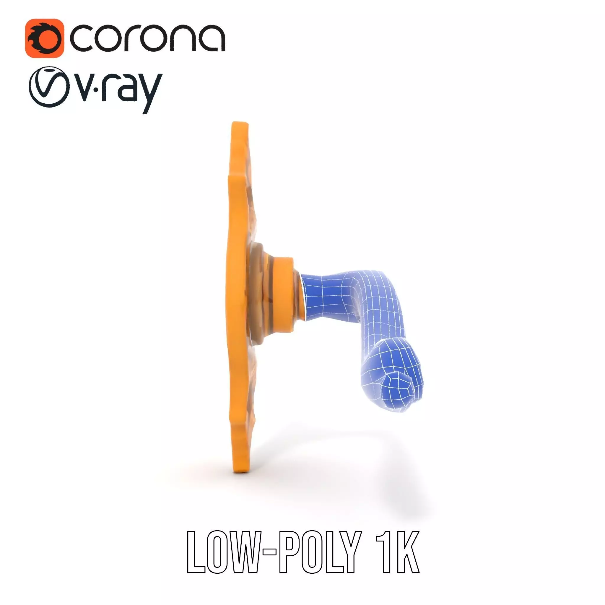 Ornate Gold Door Handle model pack Low-poly 3D model_28