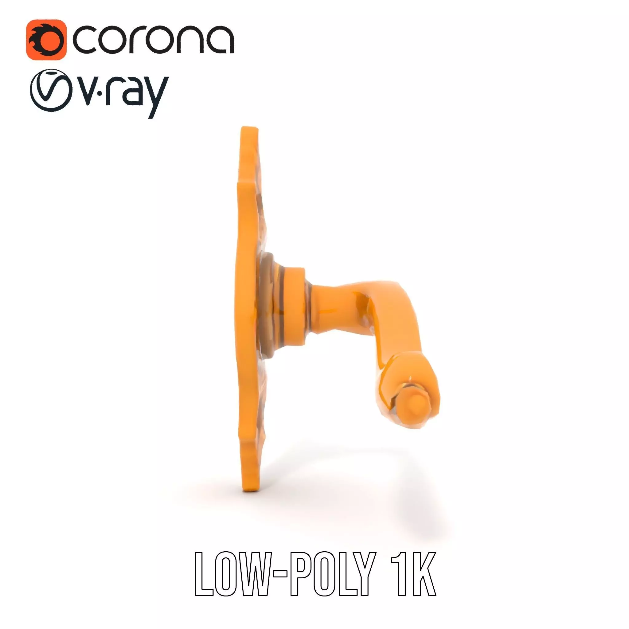 Ornate Gold Door Handle model pack Low-poly 3D model_9