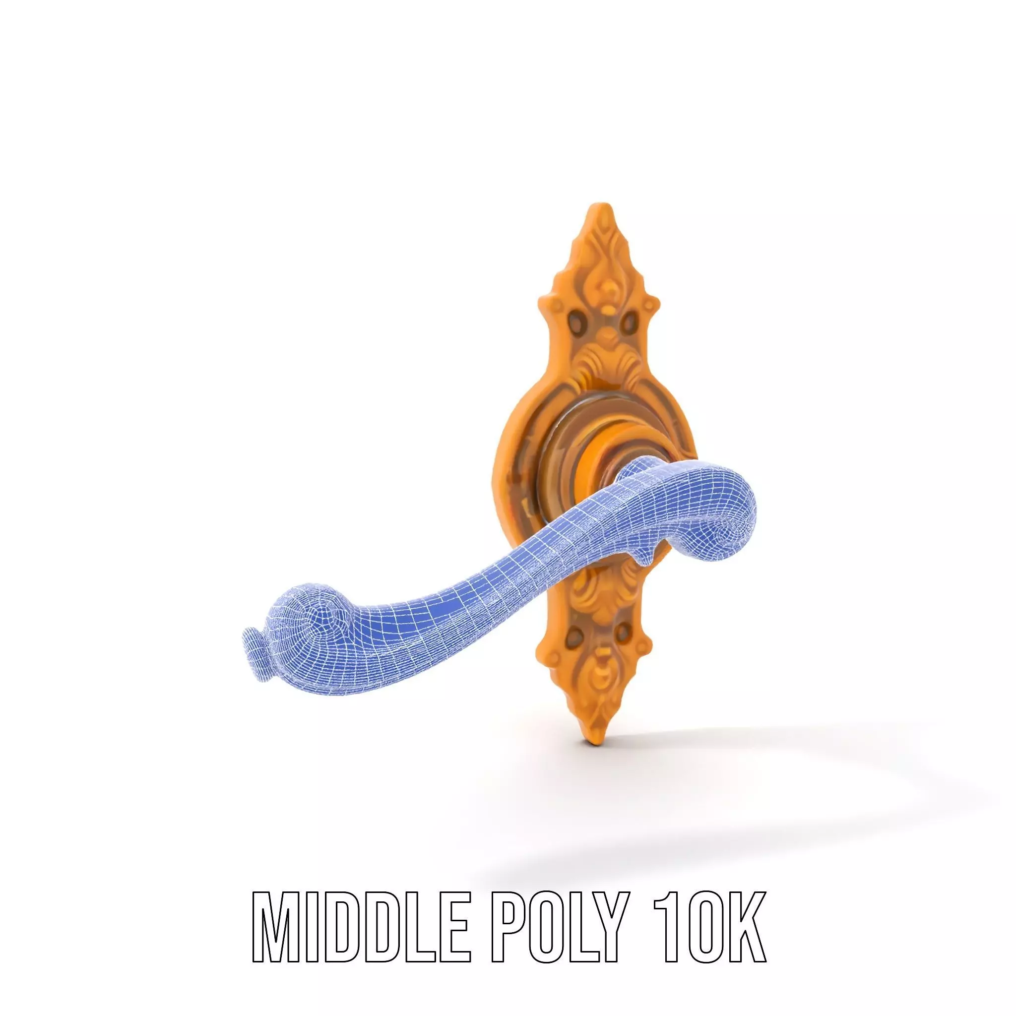 Ornate Gold Door Handle model pack Low-poly 3D model_24