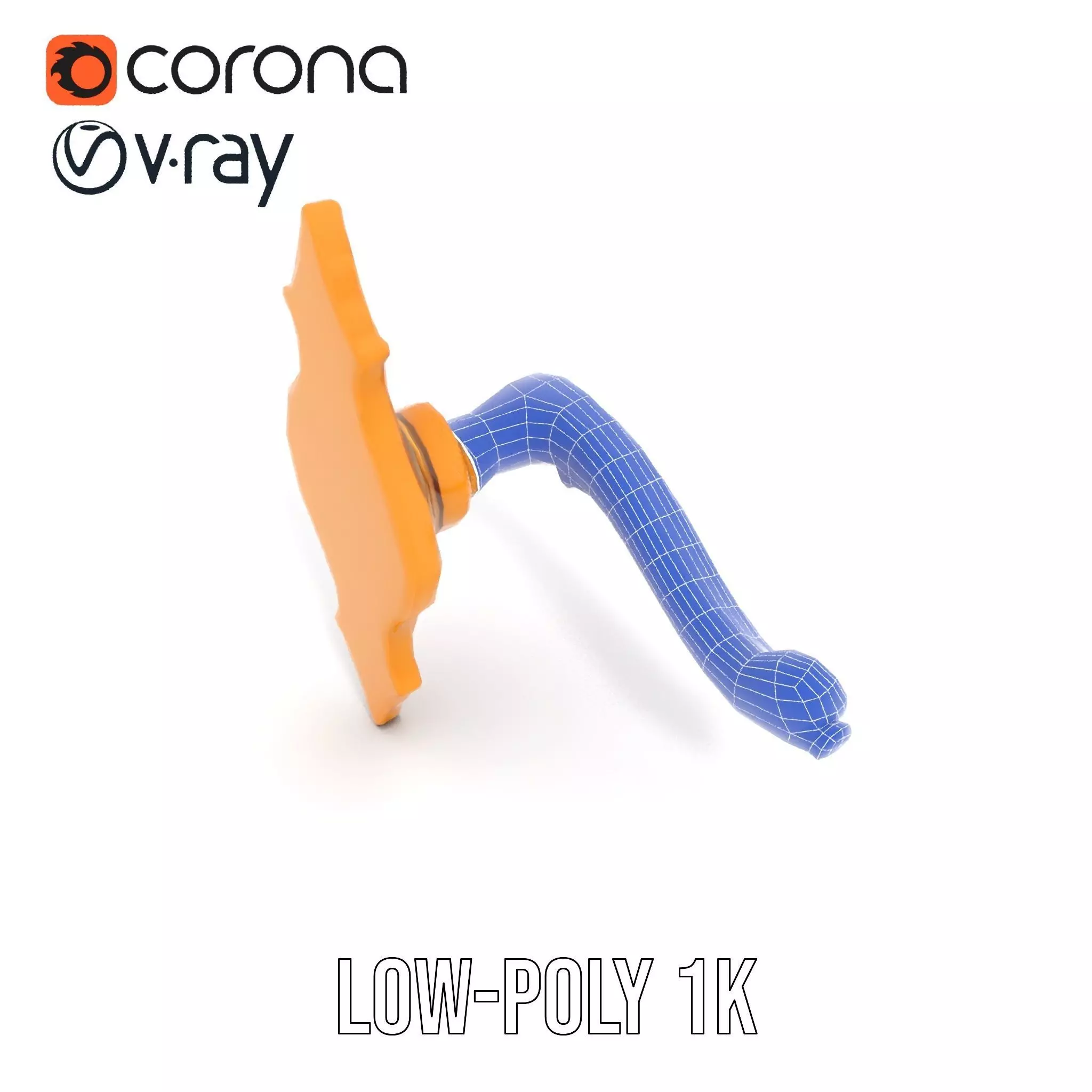 Ornate Gold Door Handle model pack Low-poly 3D model_12