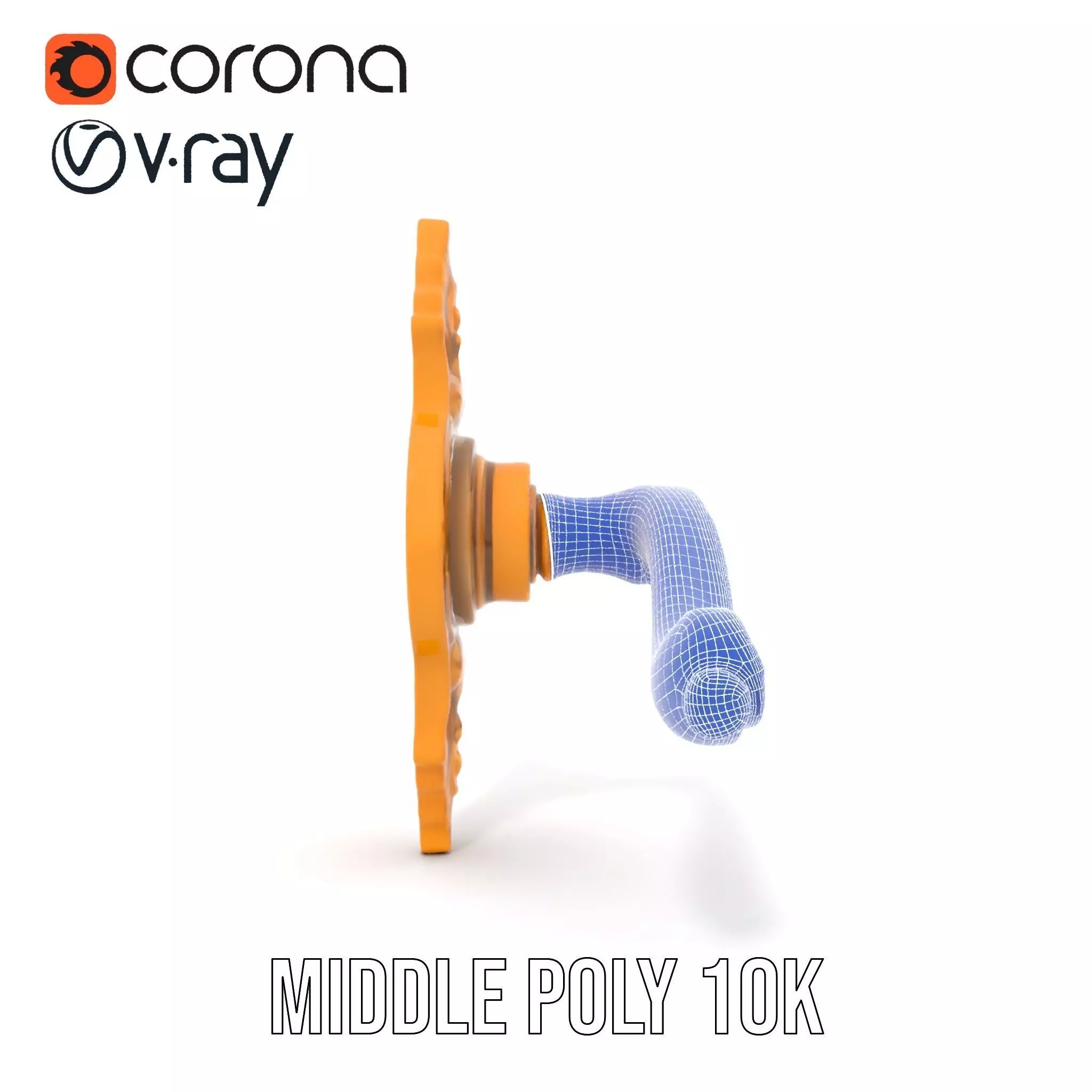 Ornate Gold Door Handle model pack Low-poly 3D model_29