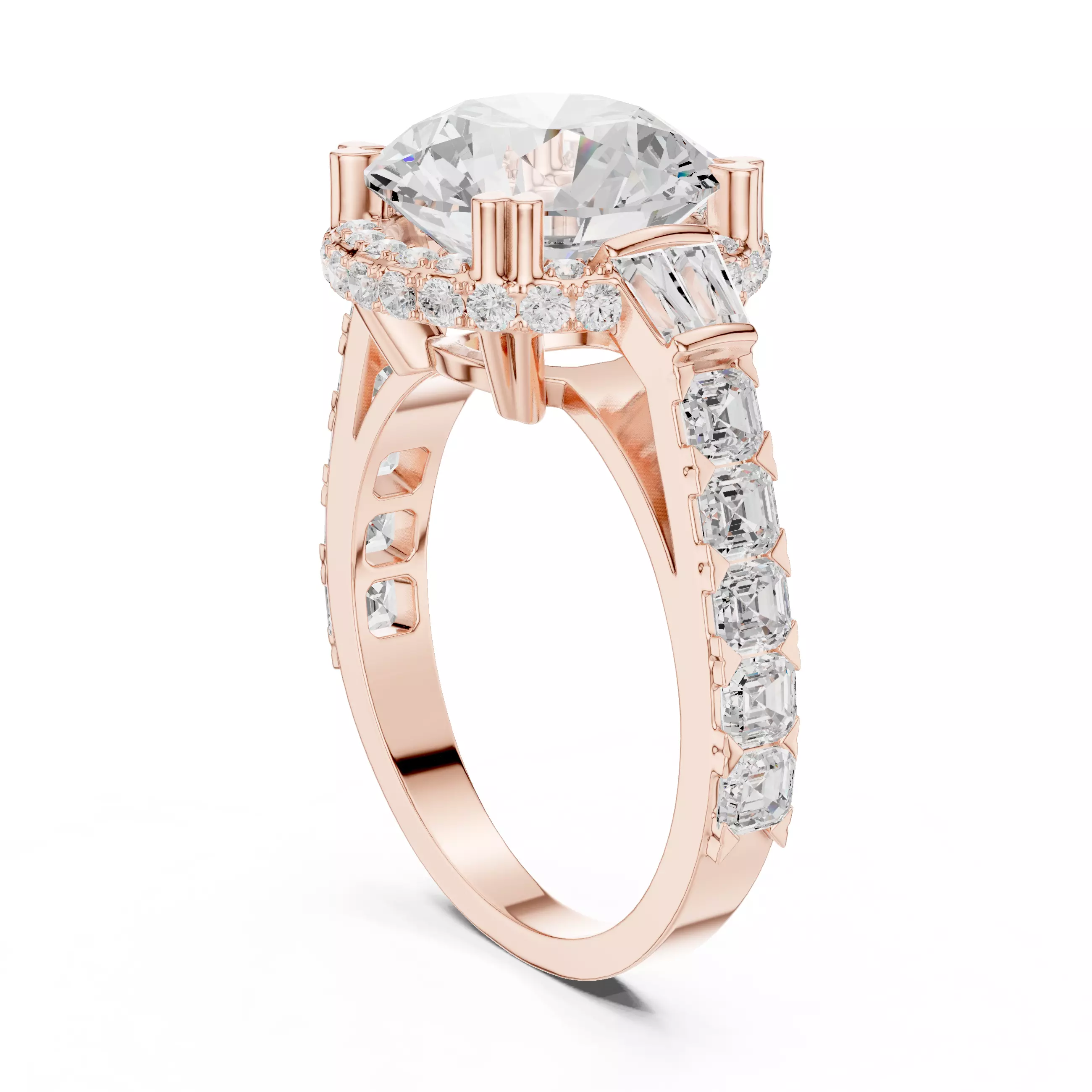 Prime Solitaire Ring 3dm stl renders animation videos details  3D print model_3