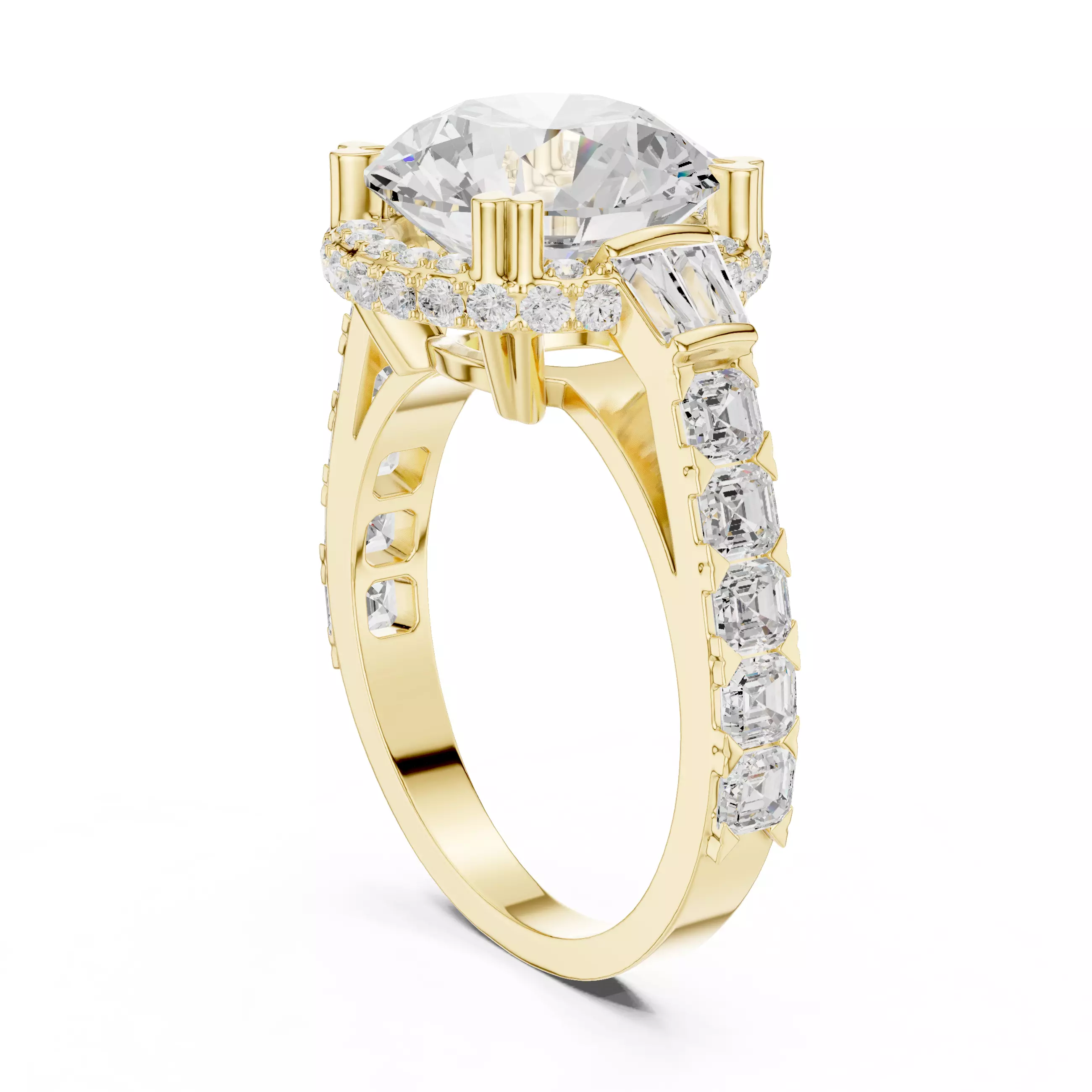 Prime Solitaire Ring 3dm stl renders animation videos details  3D print model_10