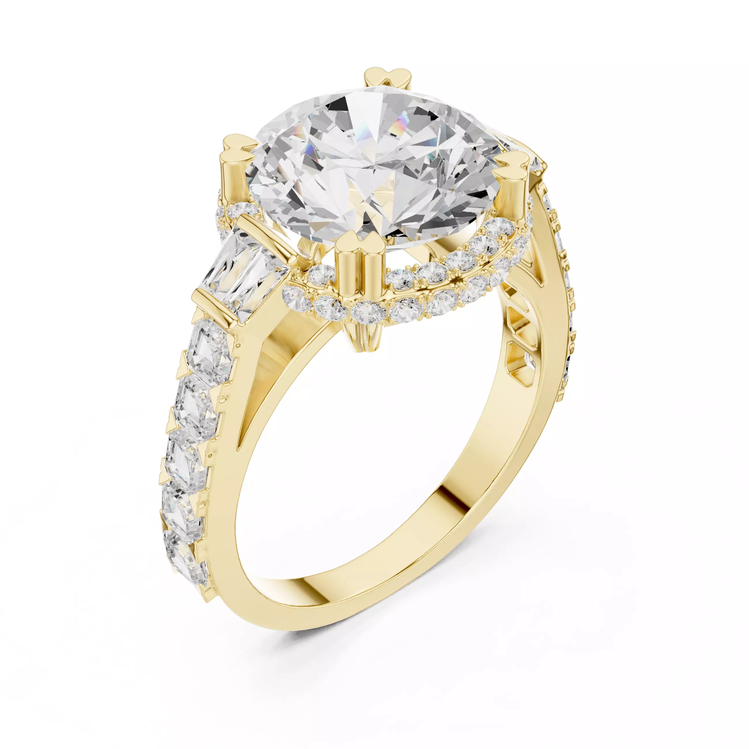 Prime Solitaire Ring 3dm stl renders animation videos details  3D print model_11