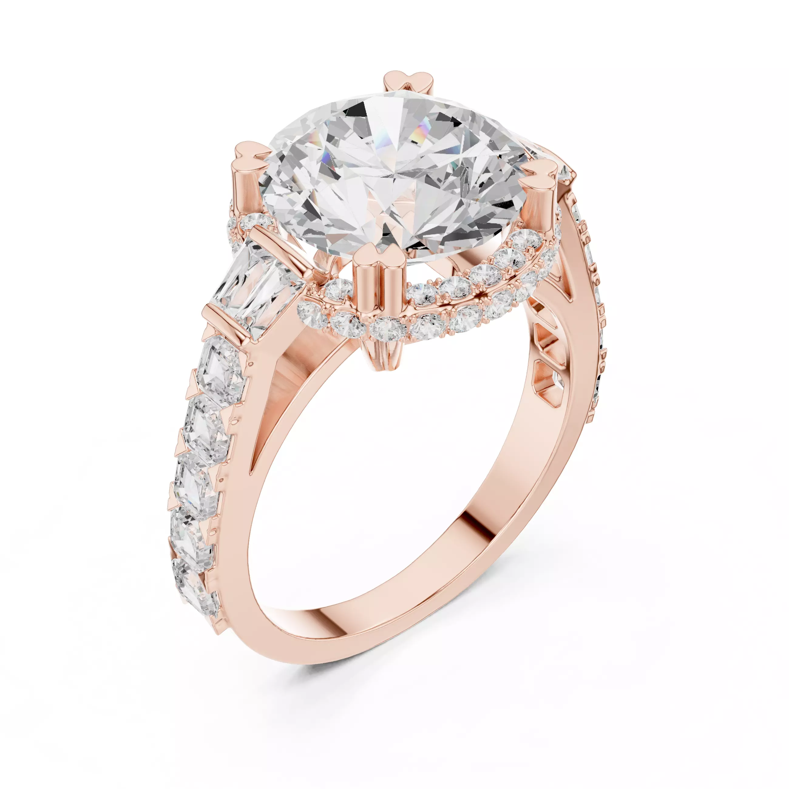 Prime Solitaire Ring 3dm stl renders animation videos details  3D print model_4