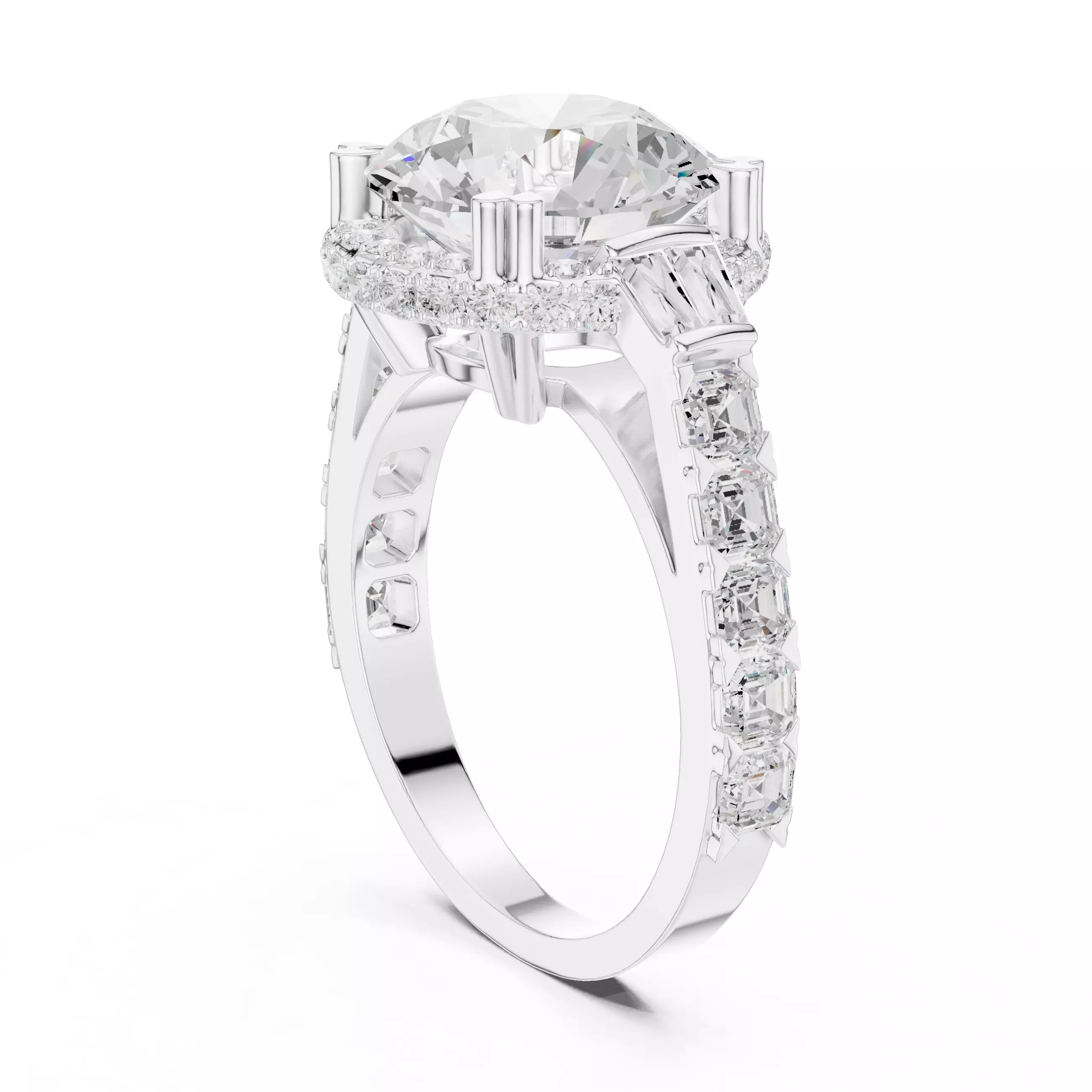 Prime Solitaire Ring 3dm stl renders animation videos details  3D print model_6