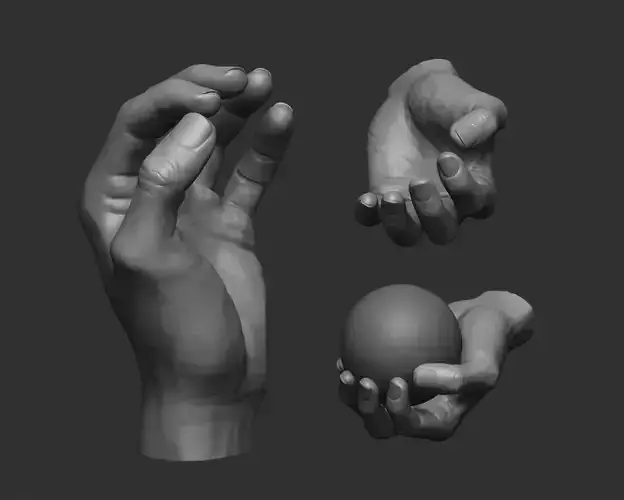 Hand pose 6 3D print model