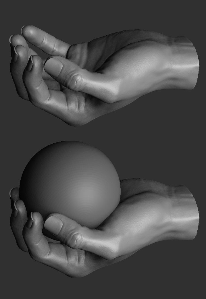 Hand pose 6 3D print model_4