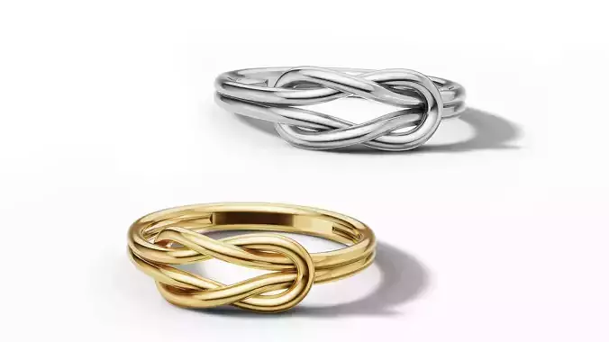 Infinity Knot ring 3dmodel printable 4-10 US sizes