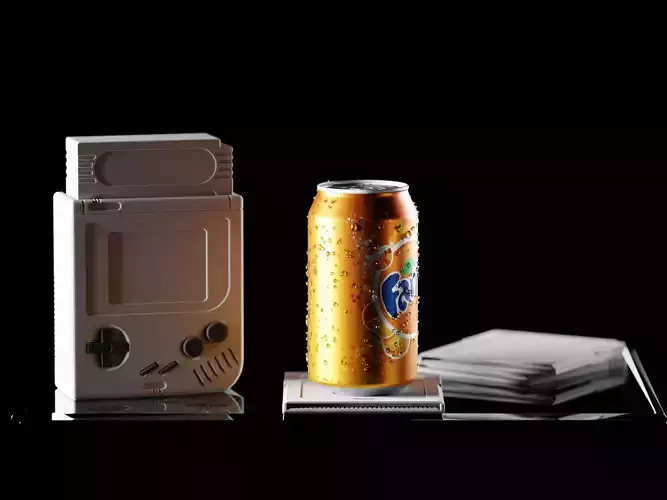 Retro Game Console Cartridge Coaster Set STL