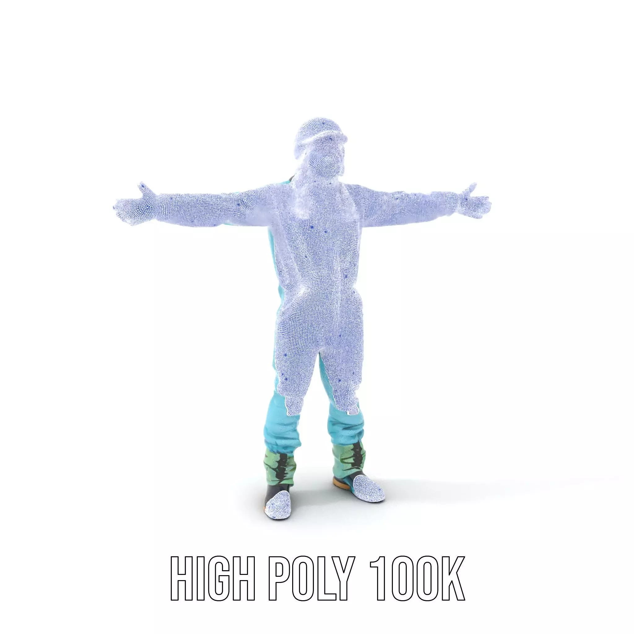 Sky Blue Hazmat Suit model pack Low-poly 3D model_4